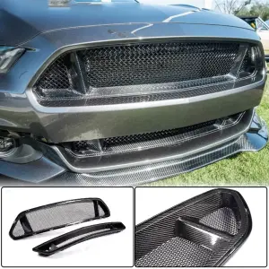 Решітка радіатора (2015-2017, Карбон) для Ford Mustang 2015–2023