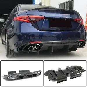 Дифузор заднього бампера V1 (для Base, Карбон) для Alfa Romeo Giulia 2016–2022