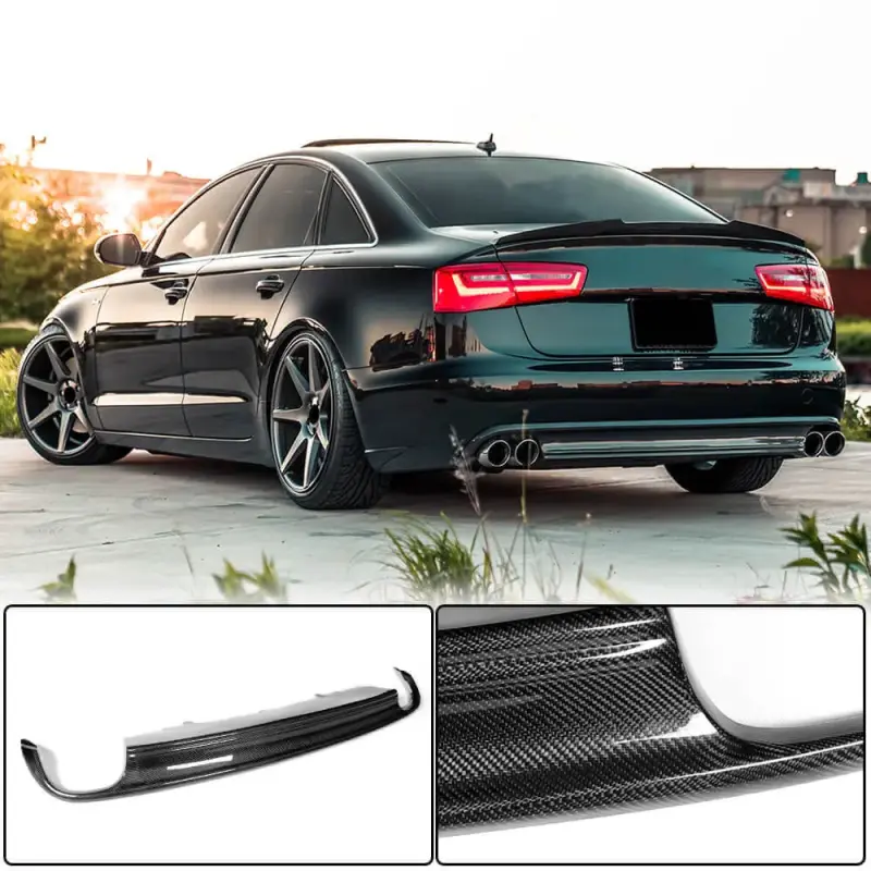 Дифузор заднього бампера Карбон (для Base 2011-2014) для Audi A6 C7 2011–2018