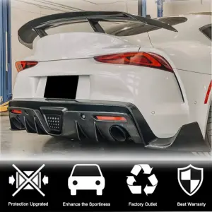 Дифузор заднього бампера V1 (Карбон) для Toyota Supra 2019–