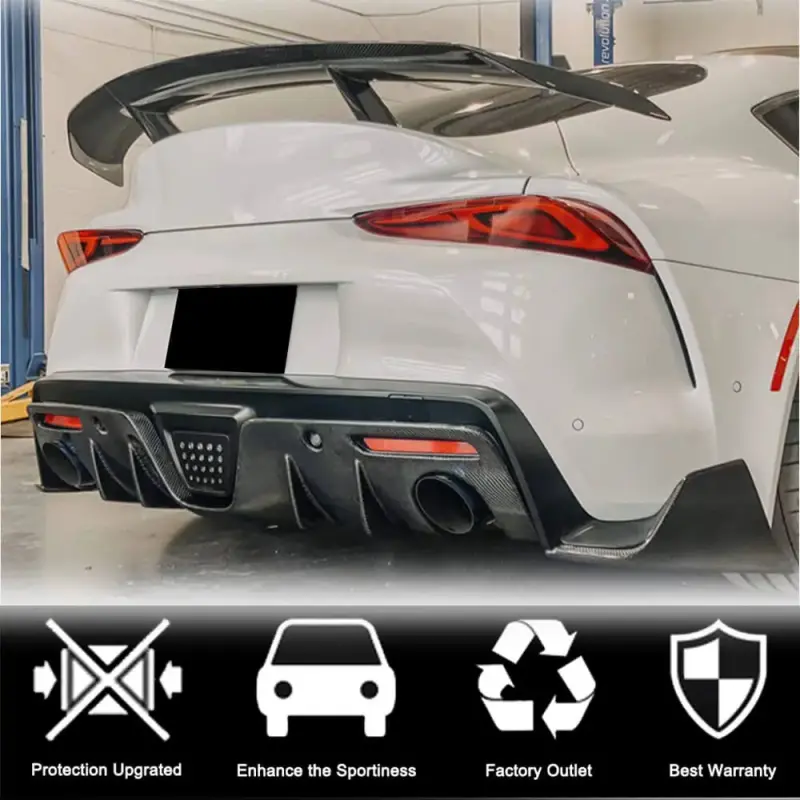 Дифузор заднього бампера V1 (Карбон) для Toyota Supra 2019–