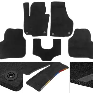Килимки текстильні Premium (1+1, чорні) для Nissan Primastar 2002–2014