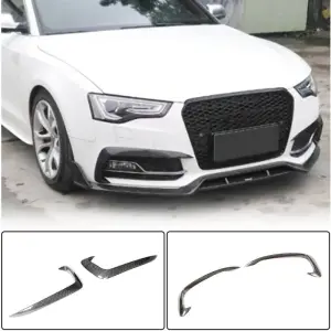Накладки на протитуманки (для S-Line 2012-2015, Карбон) для Audi A5 2007–2015