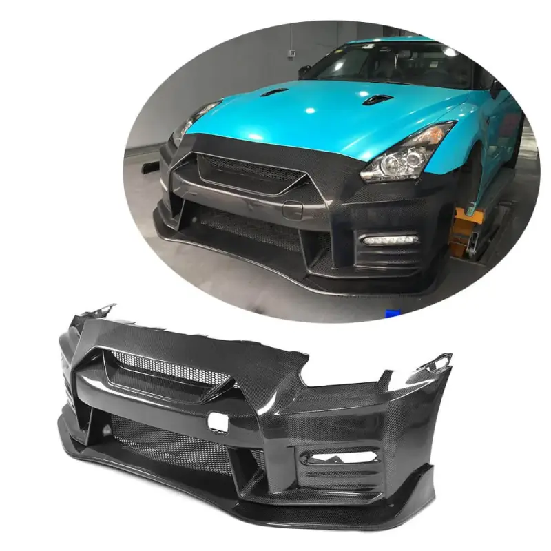 Передній бампер (2009-2015, Карбон) для Nissan GT-R 2008–2025