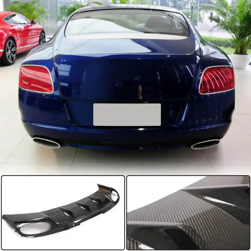 Дифузор заднього бампера (Карбон) для Bentley Continental GT 2011–2018