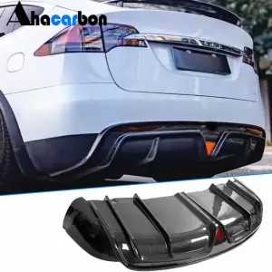 Дифузор заднього бампера (для Plaid 2021-2025, Карбон) для Tesla Model X 2015–