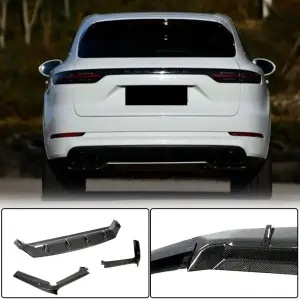 Дифузор заднього бампера (2018-2023, Карбон) для Porsche Cayenne 2018–