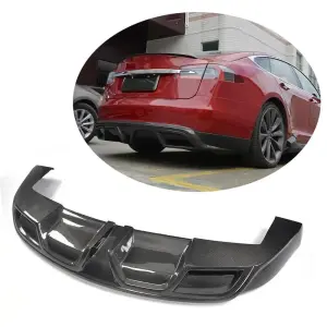 Дифузор заднього бампера V1 (2012-2016, Карбон) для Tesla Model S 2012–
