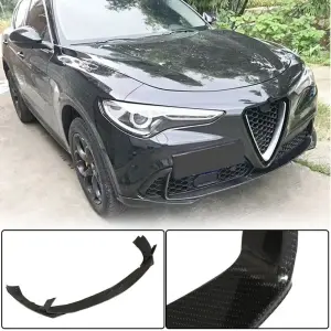 Передня лип накладка (для Base, 2017-2023, Карбон) для Alfa Romeo Stelvio 2016–