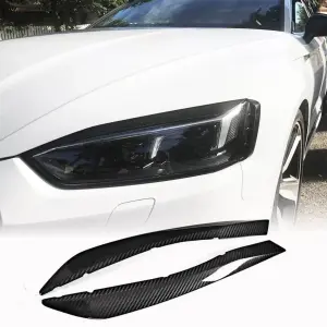 Накладки на фари Лампи Брови (Карбон) для Audi A5 2016–2025