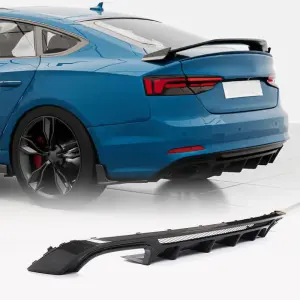 Дифузор заднього бампера V3 (для S-Line 2016-2020, Карбон) для Audi A5 2016–2025
