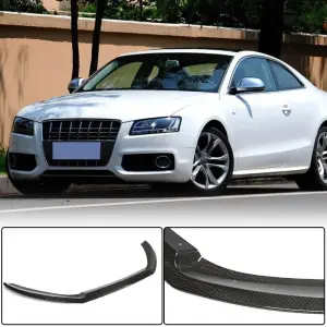 Накладка на передній бампер Lip (для S-Line Coupe 2007-2011, Карбон) для Audi A5 2007–2015