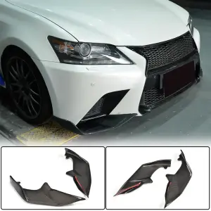 Накладки на передній бампер (для F-Sport 2011-2015, Карбон) для Lexus GS 2011–2020