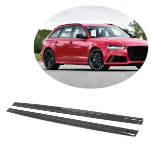 Бокові пороги Карбон (для RS6 Avant 2013-2016) для Audi A6 C7 2011–2018