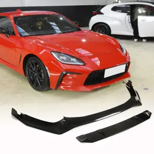 Накладка на передній бампер Lip (Карбон) для Toyota GR86 2021–