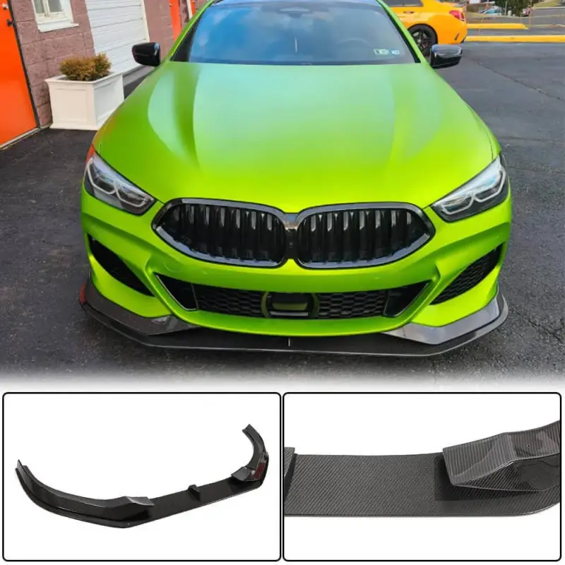 Накладка на передній бампер Lip V1 (для M-Sport, Карбон) для BMW 8 серія G14/G15/G16 2018–