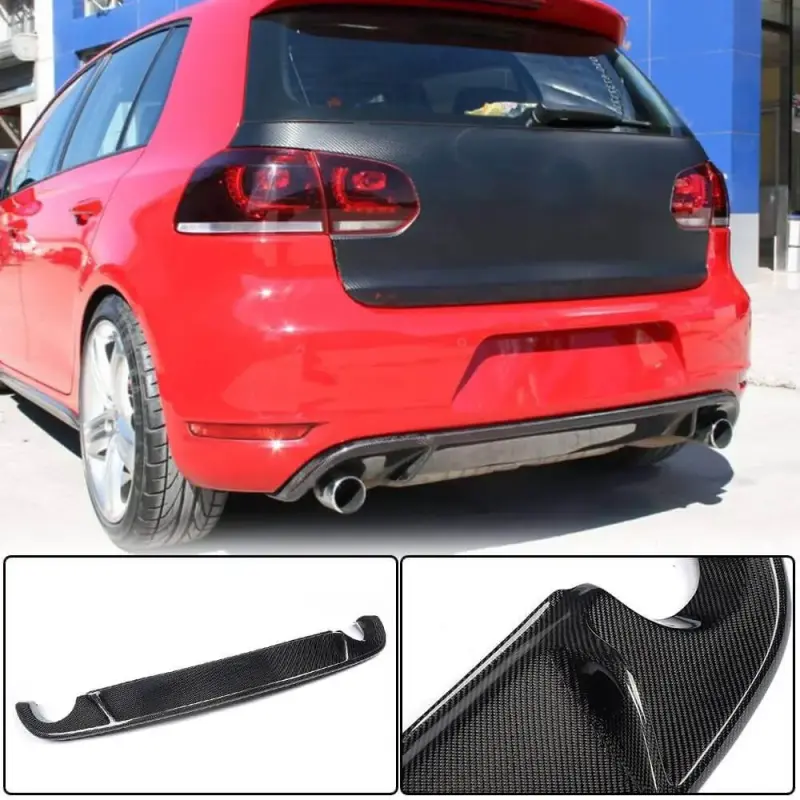 Дифузор заднього бампера V2 (для GTI HB 2010-2013, Карбон) для Volkswagen Golf 6 2008–2014