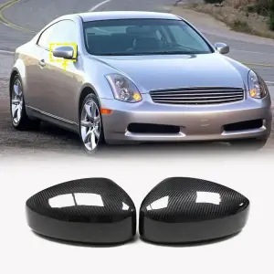 Накладки на дзеркала (Карбон) для Infiniti G35 (V35/CV35) 2003–2007
