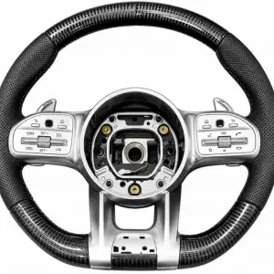Кермо AMG 2018-Style (Карбон + сірі кнопки, 3pin) для Mercedes-Benz AMG GT C190/R190 2014–2022