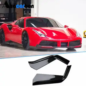 Накладки на передній бампер Flap (2015-2019, Карбон) для Ferrari 488 GTB 2015–2019