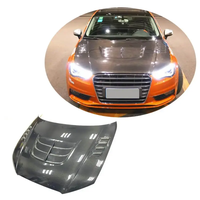 Капот V1 (для Sedan 2012-2016, Карбон) для Audi A3 2012–2020