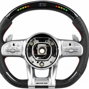 Кермо AMG 2018-Style (Карбон, LED, 3pin) для Mercedes-Benz AMG GT C190/R190 2014–2022