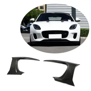 Накладки на передній бампер (для Base 2017-2019, Карбон) для Jaguar F-Type 2013–2024