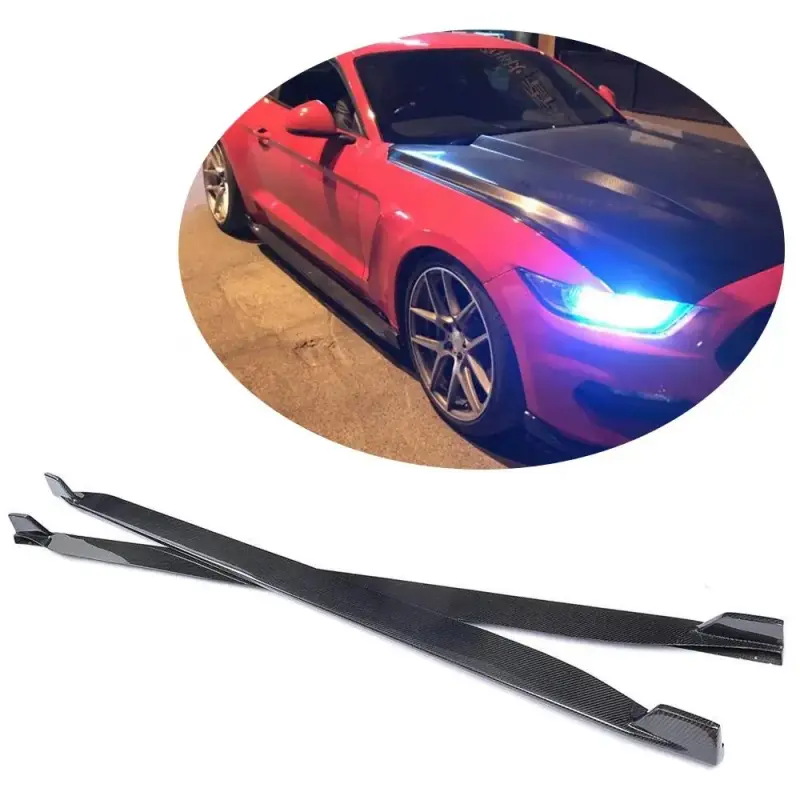 Бокові пороги V2 (Карбон) для Ford Mustang 2015–2023