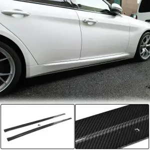 Бокові пороги V2 (для Base/Sport, Карбон) для Alfa Romeo Giulia 2016–2022
