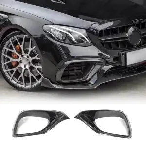 Накладки на передній бампер (для E63 AMG 2016-2019, Карбон) для Mercedes-Benz E-class W213 2016–2023