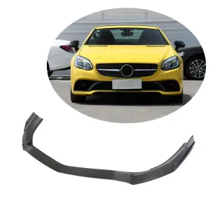 Накладка на передній бампер Lip (для Base 2016-2020, Карбон) для Mercedes-Benz SLK R172 2011–2016