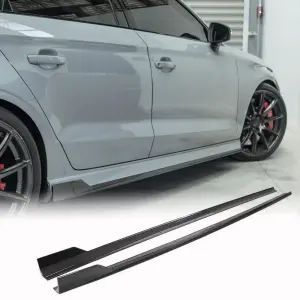 Бокові пороги V1 (для S-Line Sedan, Карбон) для Audi A3 2012–2020