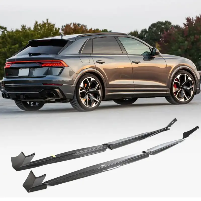 Бокові пороги (Карбон) для Audi Q8 2018–