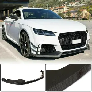 Накладка на передній бампер Lip (для RS, 2016-2019, Карбон) для Audi TT 2014–2023