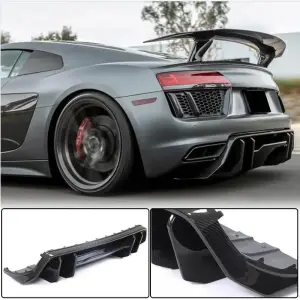 Дифузор заднього бампера V1 (2015-2020, Карбон) для Audi R8 2015–