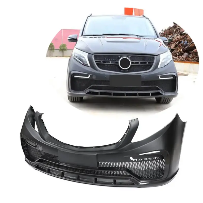 Передній бампер V1 (2014-2019, Карбон) для Mercedes-Benz Vito/V-class W447 2014–