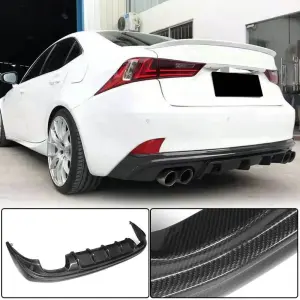 Дифузор заднього бампера V2 (для Base/F-Sport 2013-2016, Карбон) для Lexus IS 2013–