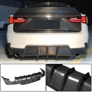 Дифузор заднього бампера V1 (для Base/F-Sport 2013-2016, Карбон) для Lexus IS 2013–
