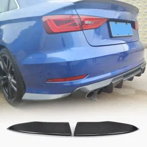 Накладки на задній бампер Flap (для S-Line Sedan 2012-2016, Карбон) для Audi A3 2012–2020