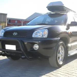 Кенгурятник WT003 Black (нерж.) для Hyundai Santa Fe 1 2000–2006