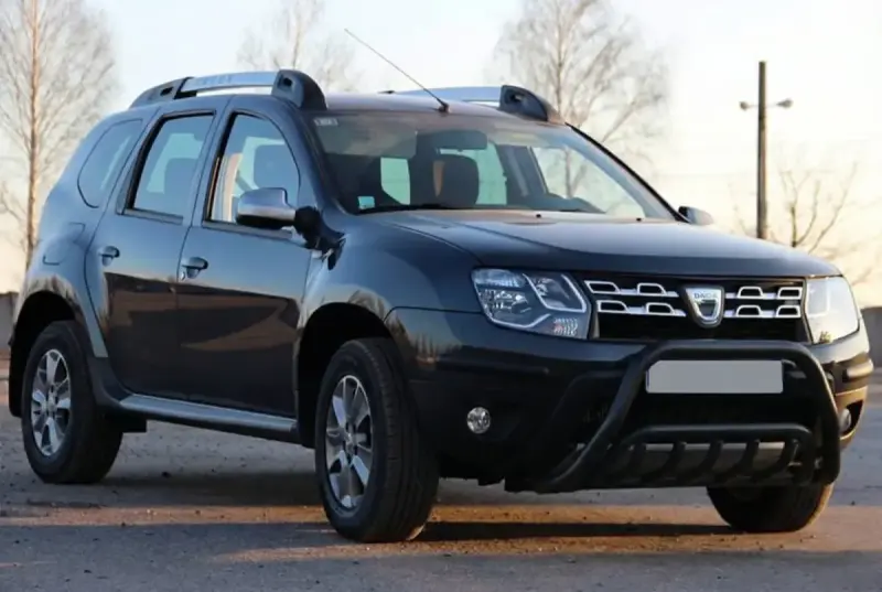 Кенгурятник WT002 Black (нерж) для Dacia Duster 2008–2018