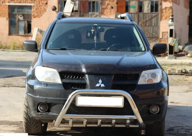 Кенгурятник WT003 (нерж) для Mitsubishi Outlander 2001–2006