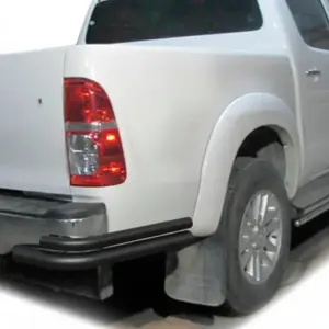 Задні куточки AK003-Подвійний Black (нерж.) для Toyota Hilux 2006–2015