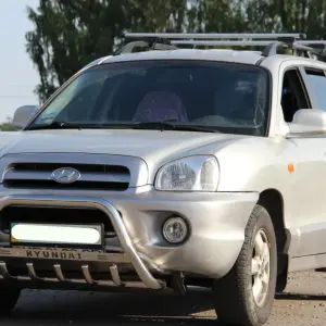 Кенгурятник WT004 (нерж) для Hyundai Santa Fe 1 2000–2006