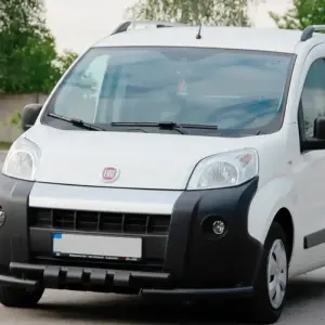 Передній захист Shark Black (нерж) для Fiat Fiorino/Qubo 2008–2024