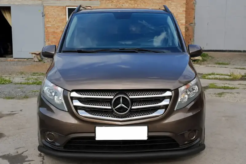 Передній захист ST008 Black (нерж.) для Mercedes-Benz Vito/V-class W447 2014–