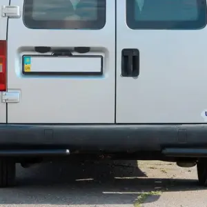 Задні подвійні куточки AK003-подвійний Black (нерж) для Peugeot Expert 1995–2007