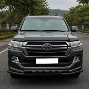 Передня дуга ST015 Black (2015+, нерж.) для Toyota Land Cruiser 200 2007–2021