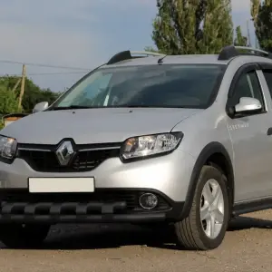 Передня дуга ST015 Black (нерж.) для Dacia Sandero 2013–2020