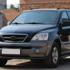 Передній захист ST008 Black (нерж) для KIA Sorento I BL 2002–2009